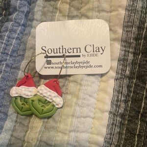 Grinch Southern Clay Earrings